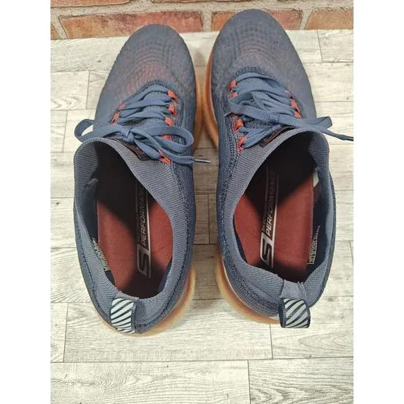 Skechers Go Run Max Road 4 Men’s  Size 12 Hyper Burst Navy Red Running Shoes