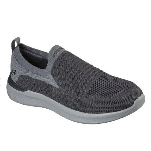 Skechers Lattimore Carlow Men Slip-On Shoes loafers 12 Eu 46 gray sportswear