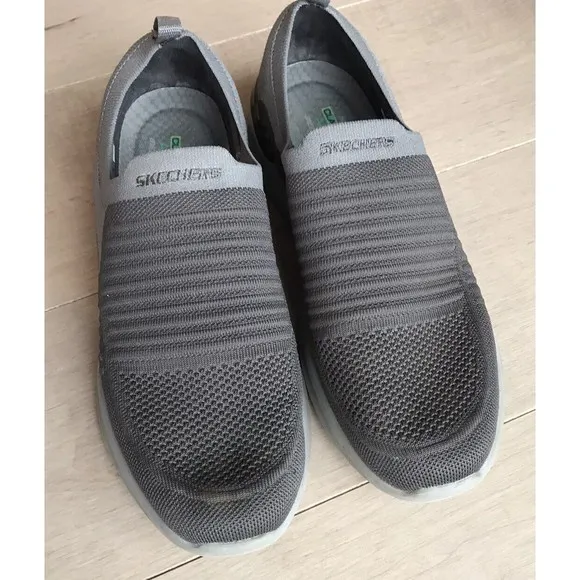 Skechers Lattimore Carlow Men Slip-On Shoes loafers 12 Eu 46 gray sportswear