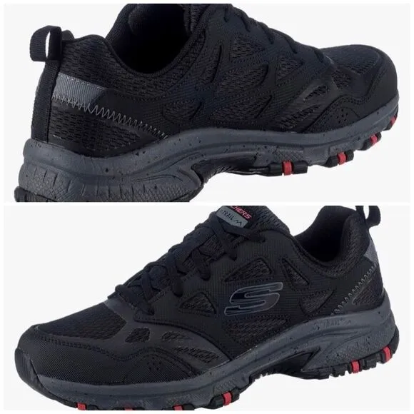 SKECHERS - M Sz 8.5 - NWOT Hillcrest Trail Trainer Lace-Up Sneakers in Black