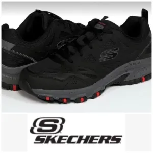 SKECHERS - M Sz 8.5 - NWOT Hillcrest Trail Trainer Lace-Up Sneakers in Black