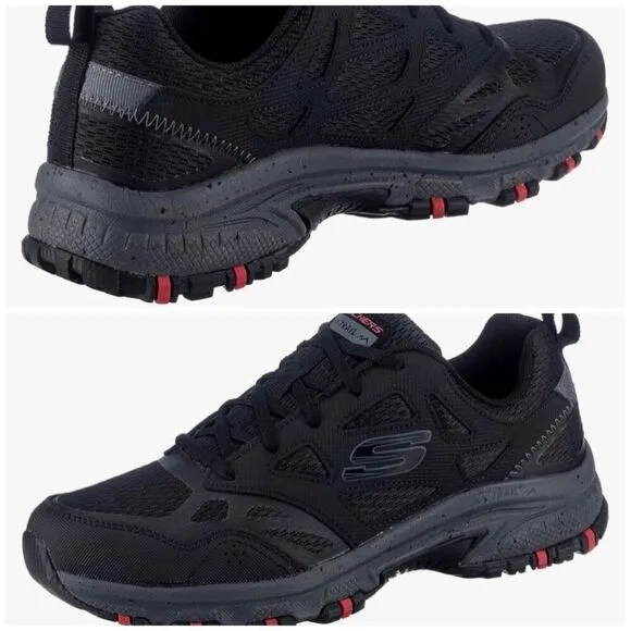 SKECHERS - M Sz 8.5 - NWOT Hillcrest Trail Trainer Lace-Up Sneakers in Black