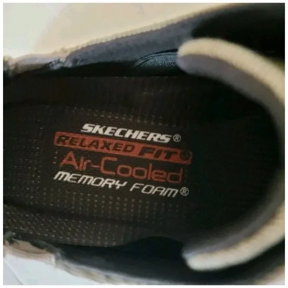 Skechers Mens Air -Cooled Memory Foam Sneakers Slip On Brown ; US Size 9  NEW