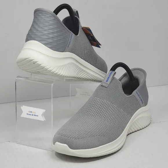 Skechers Mens Slip Ins Sneakers Size 7.5 232450/Gry Vegan Air Cooled Slip On New