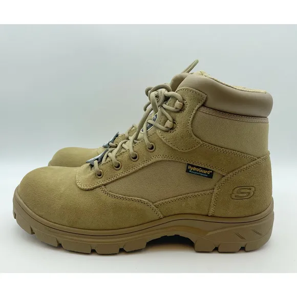 Skechers Men's Wascana Tactical Work Boots US 10 Tan Brown Composite Toe EH NIB