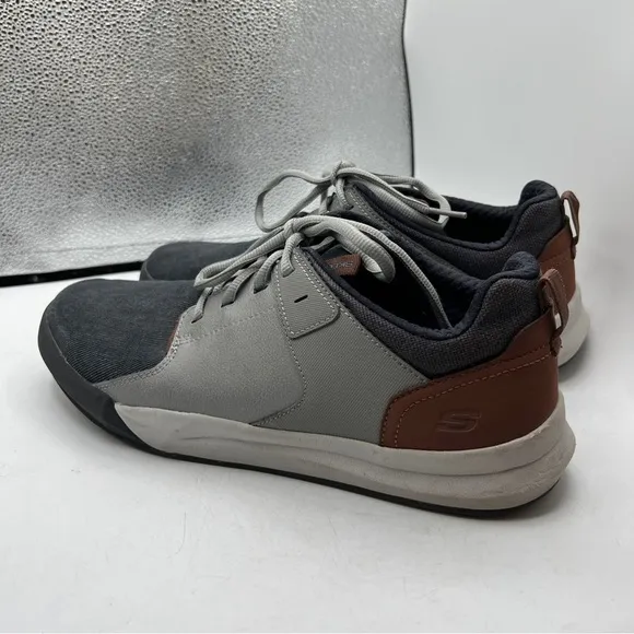 SKECHERS MORSEN LEIVO LOW TRAINERS SPORTS SNEAKERS MEN SHOES KHAKI SIZE 11.5