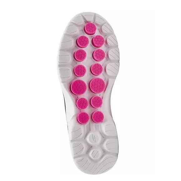 SKECHERS PINK &amp; BLACK SLIP ON SNEAKER