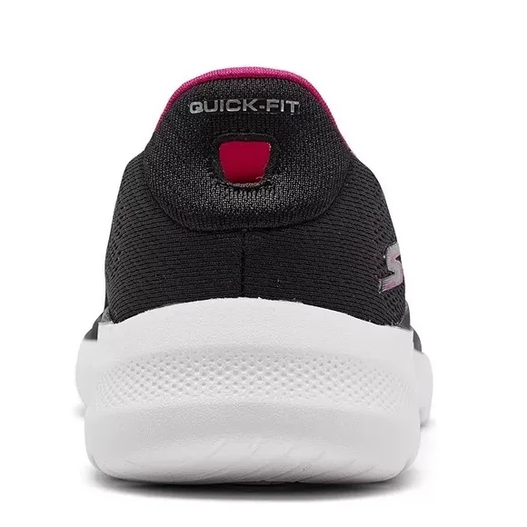 SKECHERS PINK &amp; BLACK SLIP ON SNEAKER