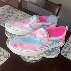 Skechers Pink and Blue Slip-On Sneakers