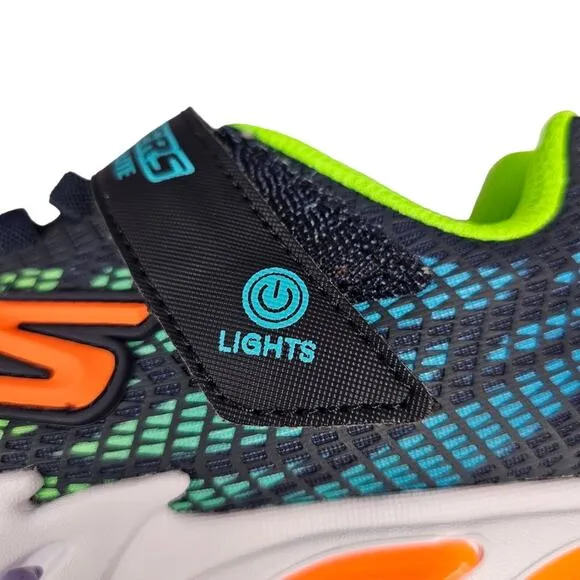 Skechers S-Lights Flex-Glow Elite Vorlo Navy/Multi NIB Kids' Size 3