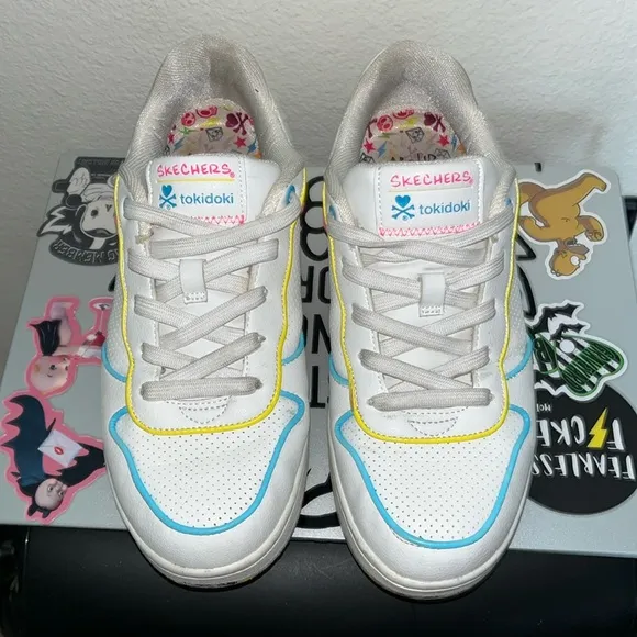 Skechers Tokidoki EXTREMELY LIMITED White Sneakers with Colorful Accents