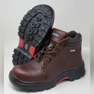 Skechers Work Boots Comp Toe 77067W Men's Size 12 Brown Slip Resistant New