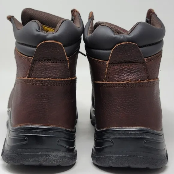 Skechers Work Boots Comp Toe 77067W Men's Size 12 Brown Slip Resistant New