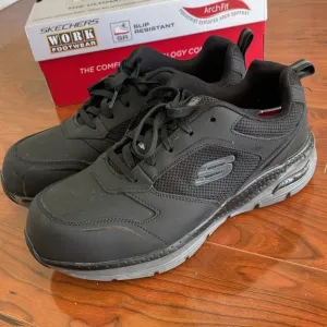 Sketchers Slip Resistant Arch Fit Men's Work Footwear Safety Toe Shoes Sneakers
