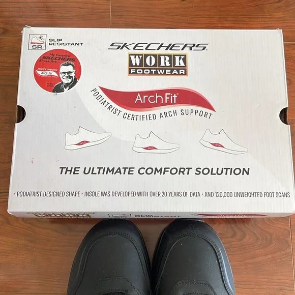 Sketchers Slip Resistant Arch Fit Men's Work Footwear Safety Toe Shoes Sneakers
