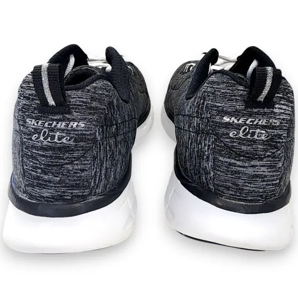 Sketchers-Women's SIZE 6- Memory Foam Elite Sneakers-Flex Elite-Black White