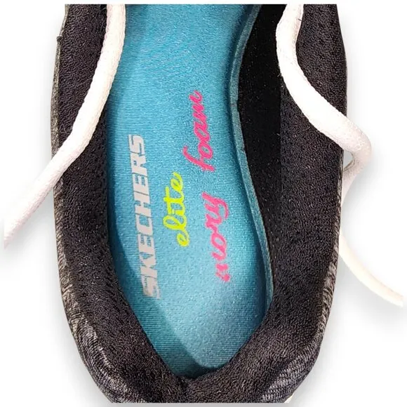 Sketchers-Women's SIZE 6- Memory Foam Elite Sneakers-Flex Elite-Black White