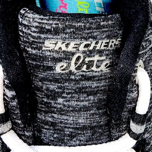 Sketchers-Women's SIZE 6- Memory Foam Elite Sneakers-Flex Elite-Black White
