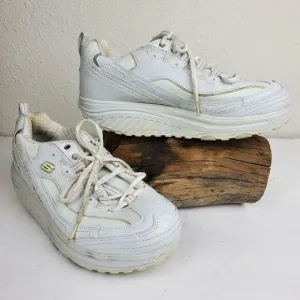 Sketchers shape up shoes white