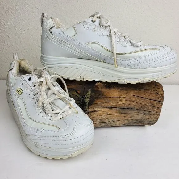 Sketchers shape up shoes white