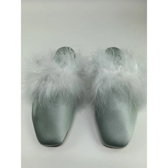 Sleeper Manon Mules Feather Silk Slippers