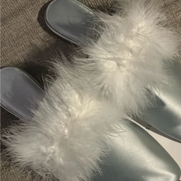 Sleeper Manon Mules Feather Silk Slippers