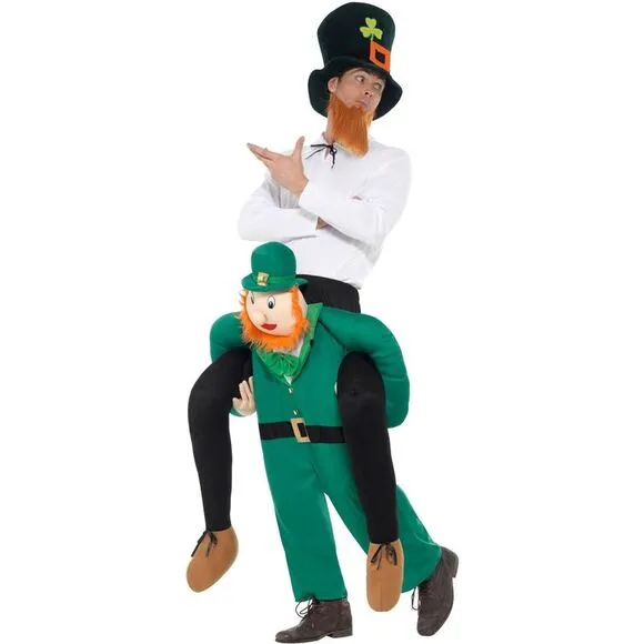Smiffys Unisex Adult Leprechaun St Patricks Day Piggy Back Costume / Green