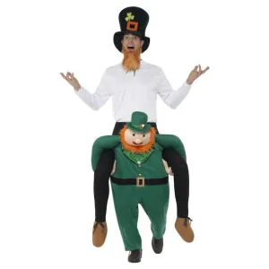 Smiffys Unisex Adult Leprechaun St Patricks Day Piggy Back Costume / Green