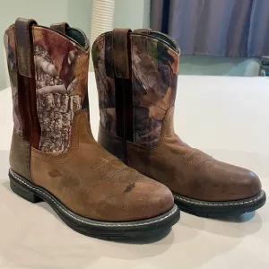Smoky Mountain Cowboys Boots Boys 2.5 Girls Buffalo Western Leather Camo Fall