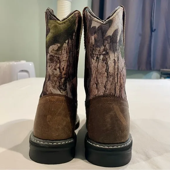 Smoky Mountain Cowboys Boots Boys 2.5 Girls Buffalo Western Leather Camo Fall