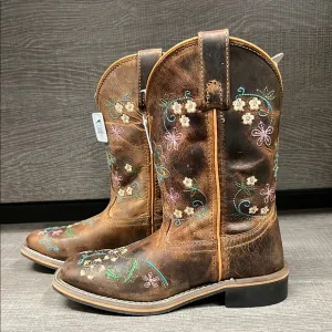 Smoky Mountain Youth Floralie Western/Cowboy Boots (Brown) - Size 1