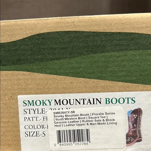 Smoky Mountain Youth Floralie Western/Cowboy Boots (Brown) - Size 5