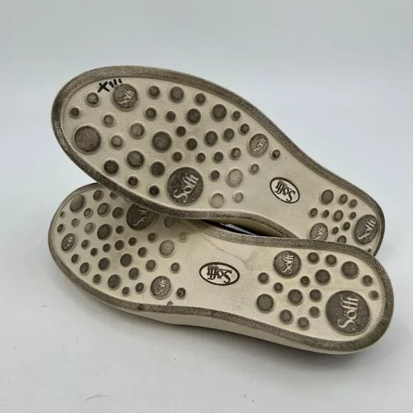 Sofft Brown Laser Cut Leather Slip-On Sneakers | Size 10