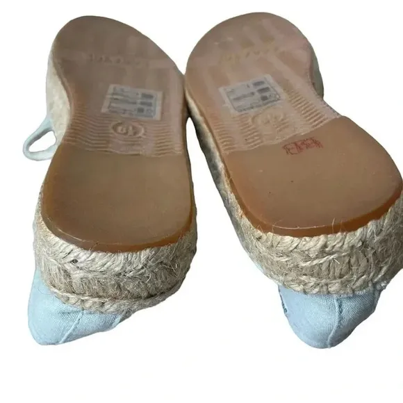 Soludos Lemons Smoking Slippers Chambrey Novelty Print ESPADRILLES SZ 8.5