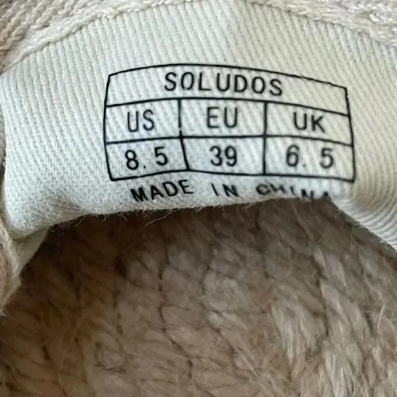 Soludos Lemons Smoking Slippers Chambrey Novelty Print ESPADRILLES SZ 8.5