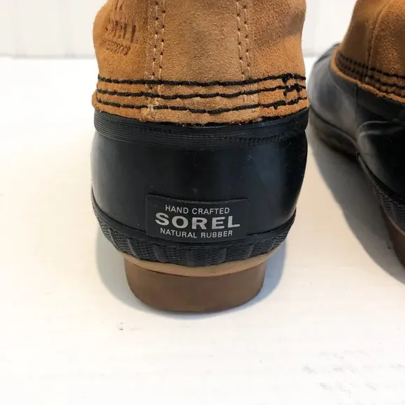 Sorel Ankle Height Leather Waterproof Rubber Leather Slip On Classic Duck Boots