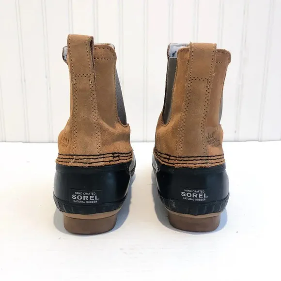 Sorel Ankle Height Leather Waterproof Rubber Leather Slip On Classic Duck Boots