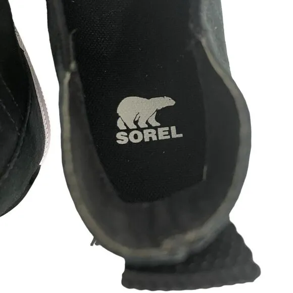 Sorel Black Out N About Slip On Wedge Boots Waterproof Size 11 NEW