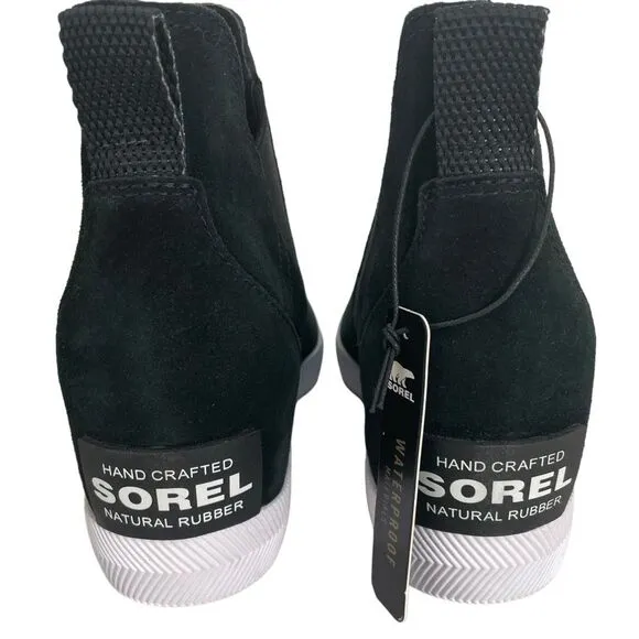 Sorel Black Out N About Slip On Wedge Boots Waterproof Size 11 NEW