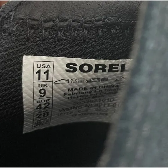 Sorel Black Out N About Slip On Wedge Boots Waterproof Size 11 NEW