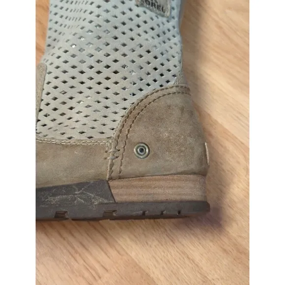 Sorel Boots Major Pull On NL2167-977 Womens Size 7.5 Laser Cut Tan Beige