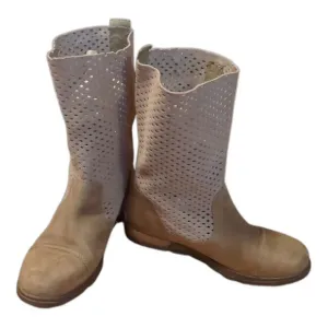 Sorel Boots Major Pull On NL2167-977 Womens Size 7.5 Laser Cut Tan Beige