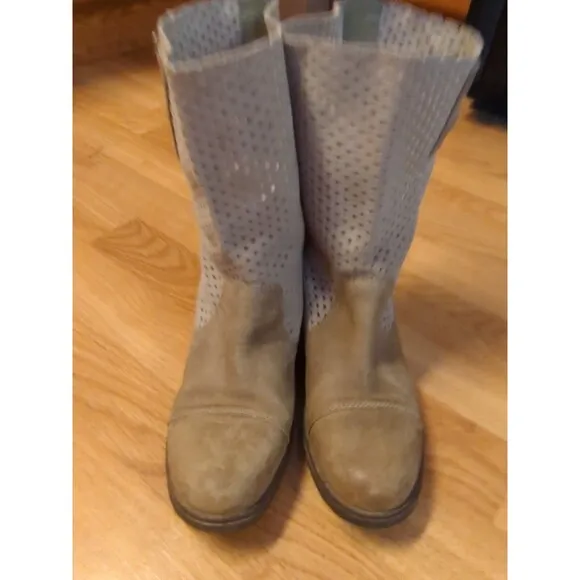 Sorel Boots Major Pull On NL2167-977 Womens Size 7.5 Laser Cut Tan Beige