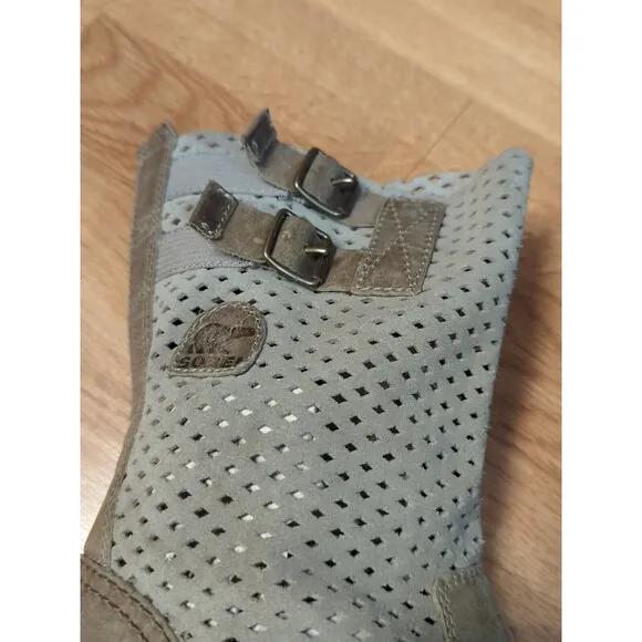 Sorel Boots Major Pull On NL2167-977 Womens Size 7.5 Laser Cut Tan Beige