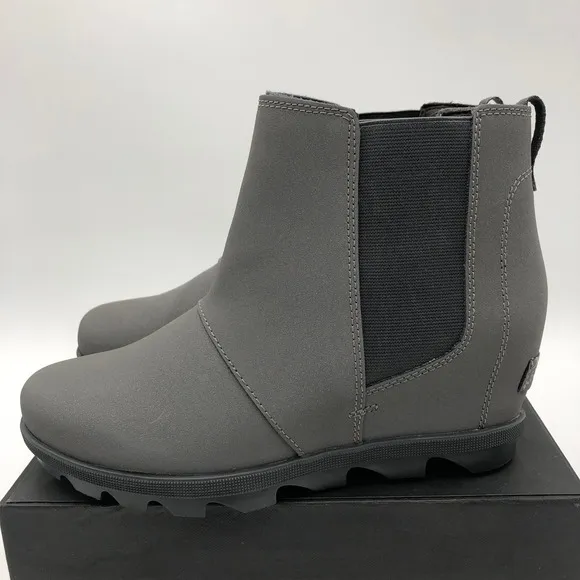 Sorel Chelsea Boots Girls Size 5 Gray Wedge Heel Ankle Booties
