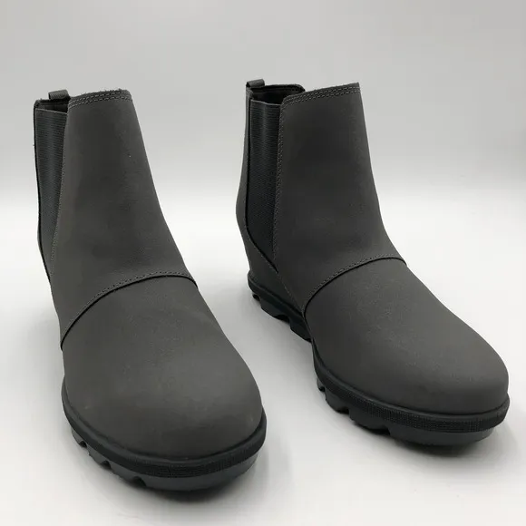 Sorel Chelsea Boots Girls Size 5 Gray Wedge Heel Ankle Booties
