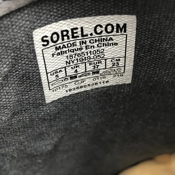 Sorel Chelsea Boots Girls Size 5 Gray Wedge Heel Ankle Booties
