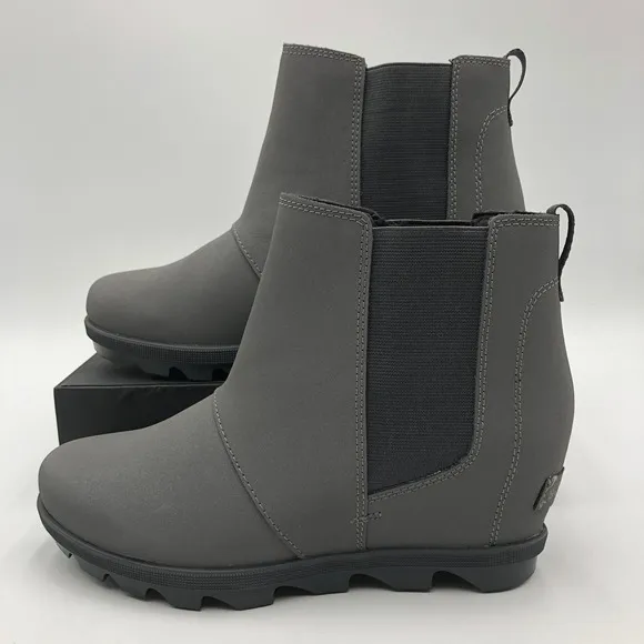 Sorel Chelsea Boots Girls Size 5 Gray Wedge Heel Ankle Booties