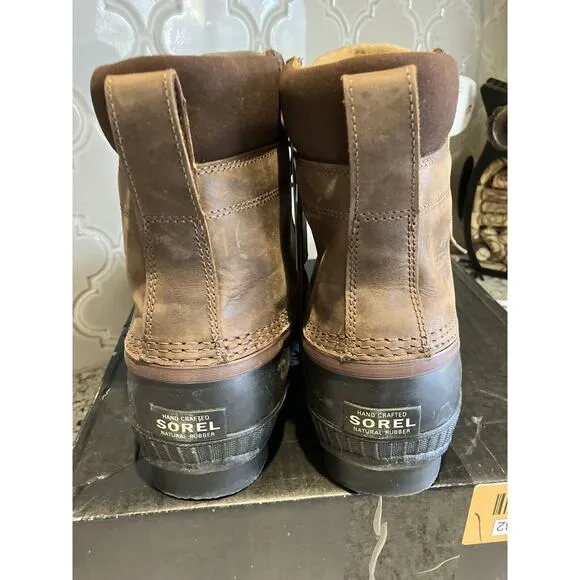 Sorel Cheyanne II Lace Duck Boots Tobacco Black Mens Size ***10 New