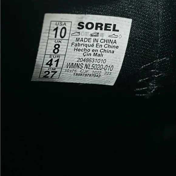 Sorel Evie II Chelsea Ankle Boots Black Suede Leather Women’s Size 10